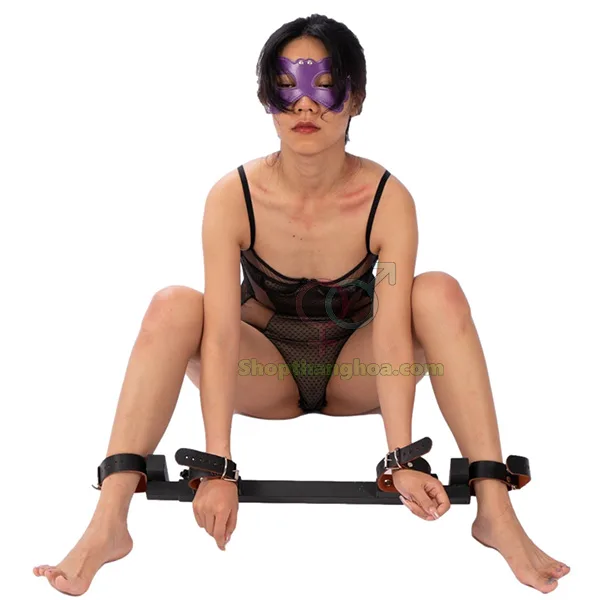 Giá đỡ dương vật giả chữ T kèm dây trói tay chân đa năng — hình 8
