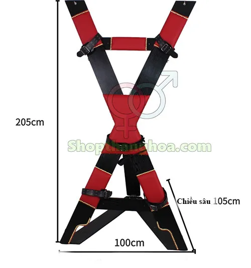 Giàn chữ X BDSM cố định cơ thể tra tấn cực mê GSM005 7 giá — Sản phẩm với thiết kế tinh tế và chất liệu cao cấp mang đến