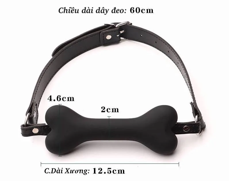 khoá hàm bịt miệng hình khúc xương đồ chơi bdsm bạo dâm Dụng Cụ Bịt Miệng Khúc Xương Khóa Hàm BDSM Đồ Chơi Kích — Thiết kế hình xương – Đậm chất puppy play