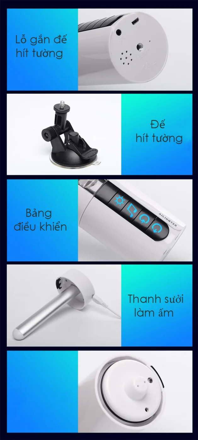 Máy bú mút dương vật tự động mini có sưởi ấm Air Jet tiện — hình 25