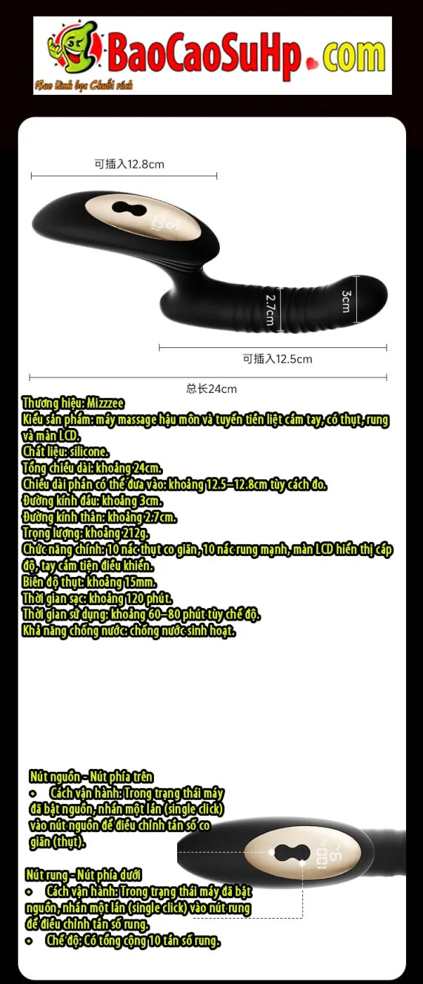 May kich thich hau mon va tuyen tien liet cam tay Mizzzee Horikku thut va man LCD Hippu 1