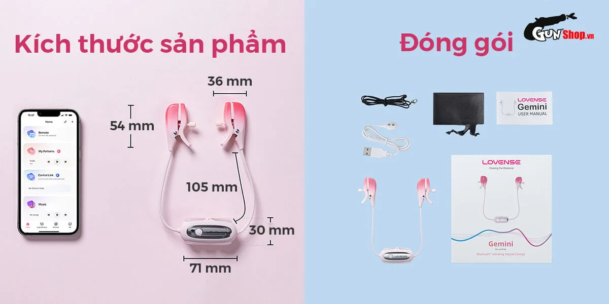 Máy massage Lovense Gemini kích thích điểm G điều khiển app — hình 12