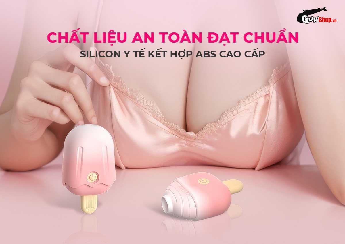 Trứng rung mini hút điểm G Suction Ice Lolly que kem kích — Chất liệu an toàn cho làn da nhạy cảm và cảm xúc tinh tế