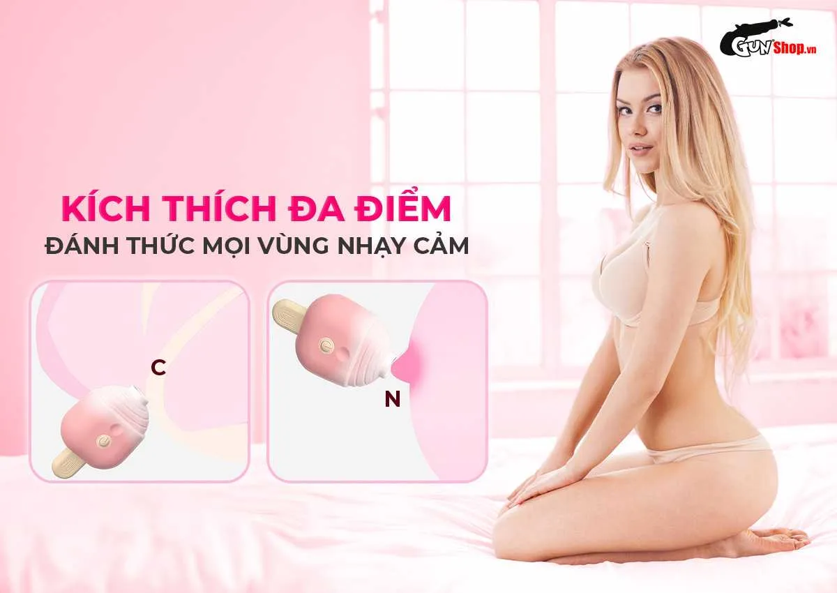 Trứng rung mini hút điểm G Suction Ice Lolly que kem kích — Kích thích khoái cảm đa điểm, đánh thức mọi vùng nhạy cảm