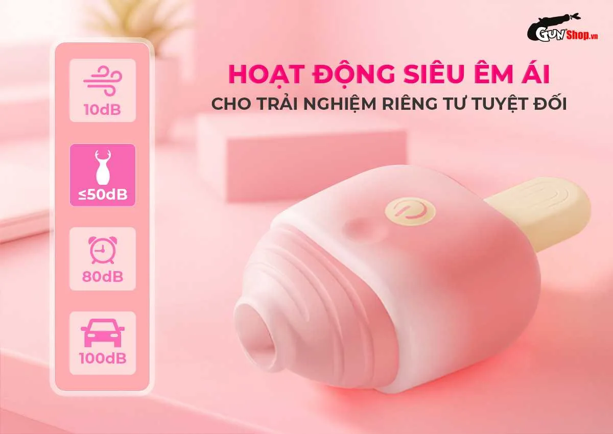 Trứng rung mini hút điểm G Suction Ice Lolly que kem kích — Thiết kế siêu êm ái cho trải nghiệm riêng tư tuyệt đối