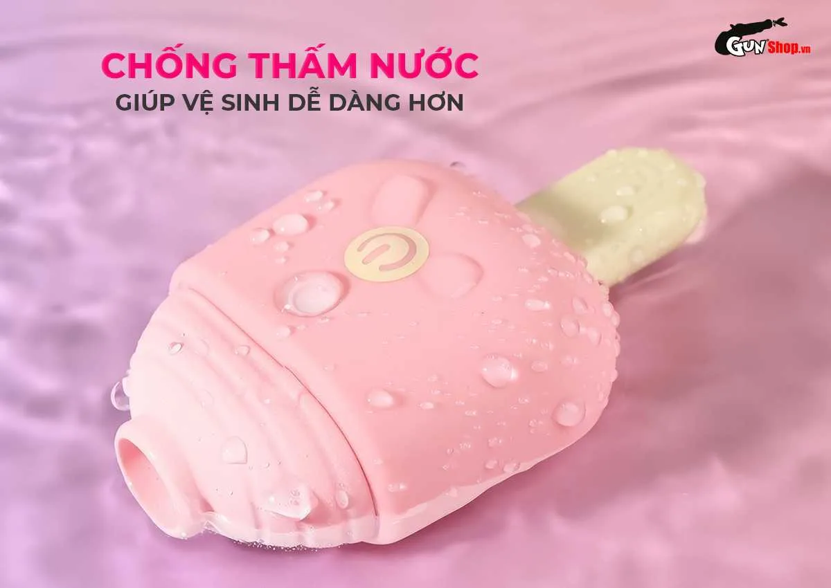 Trứng rung mini hút điểm G Suction Ice Lolly que kem kích — Khả năng chống thấm nước tiện lợi nhưng cần lưu ý khi vệ