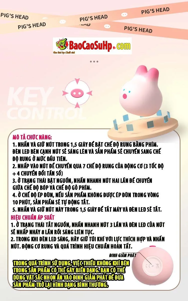 Máy rung đầu heo công nghệ cảm biến áp suất Jiuuy Pressure — 2.Cách sử dụng máy rung đầu heo công nghệ cảm biến áp suất