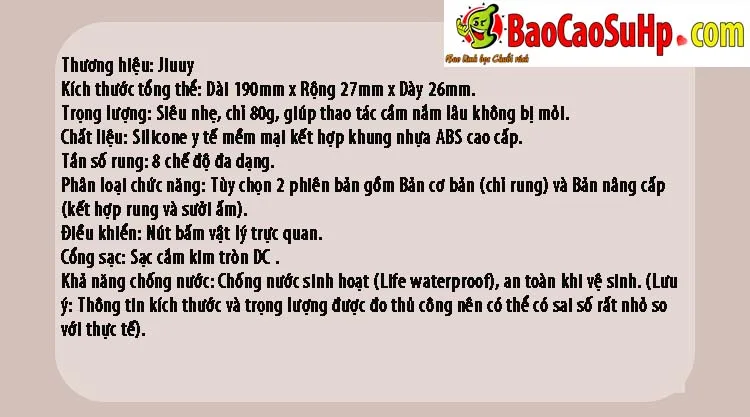 Máy rung điểm G Sport Jiuuy Rapture 27
