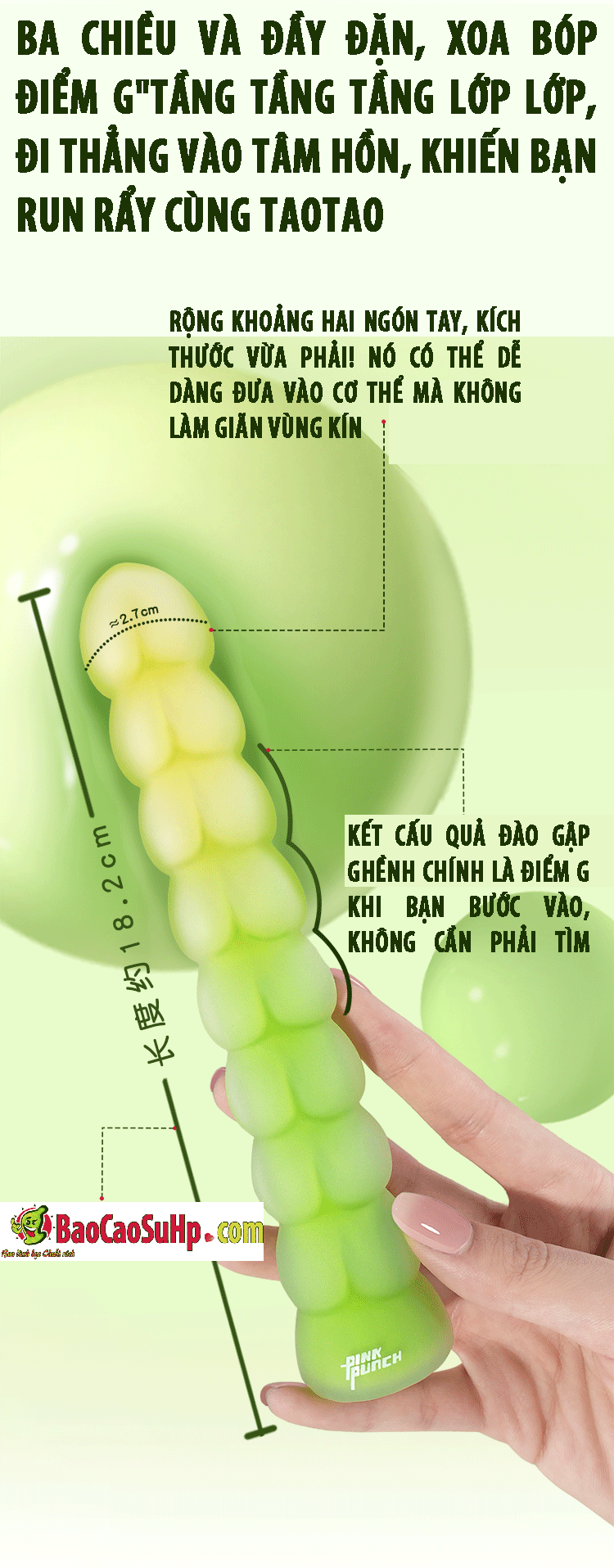 Máy rung pink peach tower 3D đa năng kích thích nhỏ gọn — hình 14