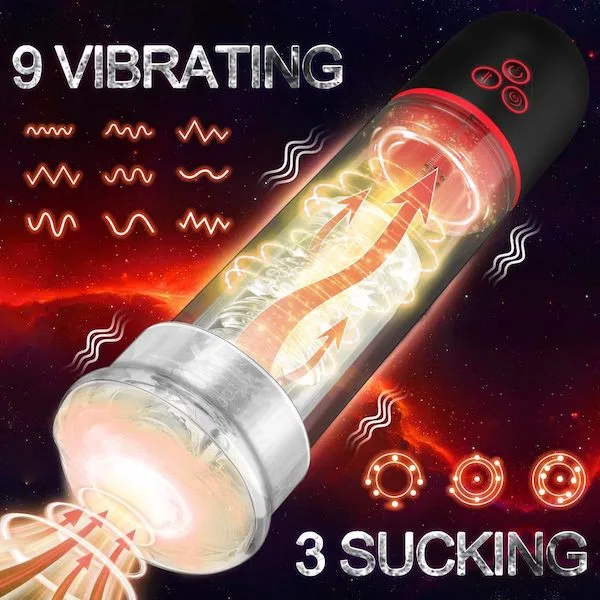S-hande Air 2 máy tập dương vật tăng kích thước tự động cao — 9 chế độ rung đa dạng – Giải tỏa ham muốn, giảm stress hiệu