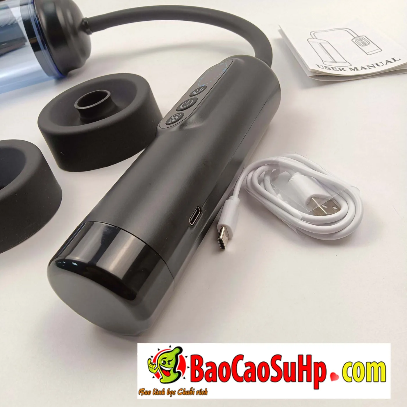 Máy tập luyện làm to cậu bé hút chân không Black Rennes hỗ — hình 8