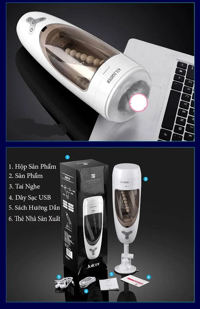 Máy Thủ Dâm JUICER AD40C Tự Động Đa Chức Năng Siêu Bền — Hỗ trợ luyện tập để tăng kích thước
