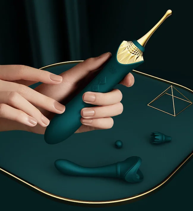 Zalo Queen Bess 2 máy massage vùng kín 4 đầu thay thế kích — Địa chỉ bán Zalo Queen Bess 2 với 4 đầu phụ thay thế kích (2)