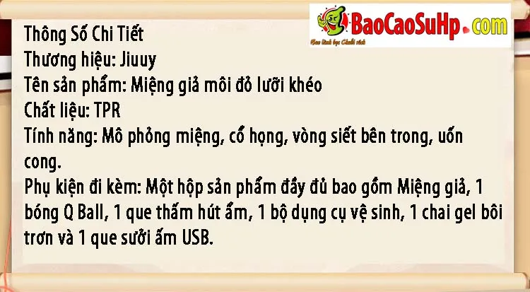 Miệng giả nguyên khối Jiuuy Tâm Di mềm mại có vòng khít 3D — hình 27