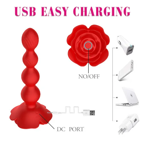 Que rung hậu môn hoa hồng điều khiển từ xa siêu kích thích — hình 8