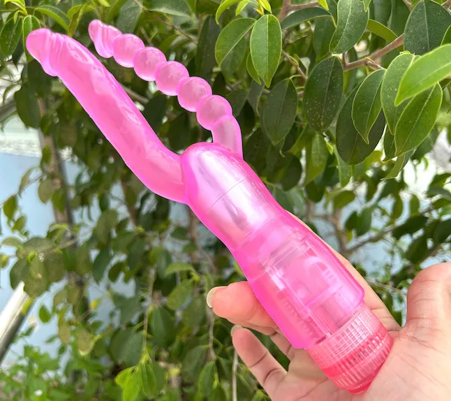 Dương vật giả rung 2 đầu Double Pleasure kích thích hậu môn và âm đạo Dương vật giả rung 2 đầu Double Pleasure kích thích hậu môn — Động Cơ Rung Có Thể Điều Chỉnh
