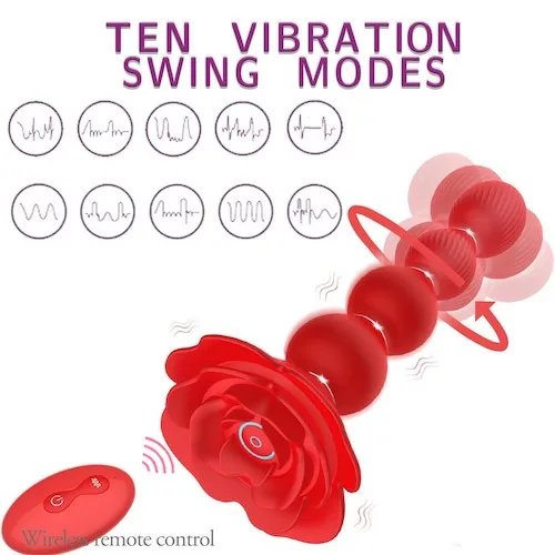 Que rung hậu môn hoa hồng điều khiển từ xa siêu kích thích — hình 3