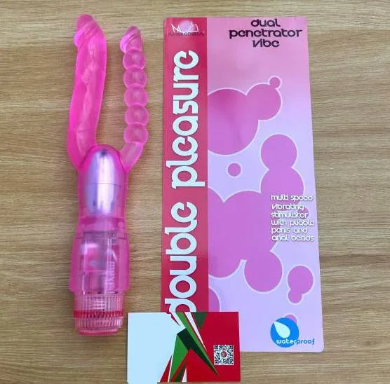 Dương vật giả rung 2 đầu Double Pleasure kích thích hậu môn — Silicone Mềm Mại, An Toàn