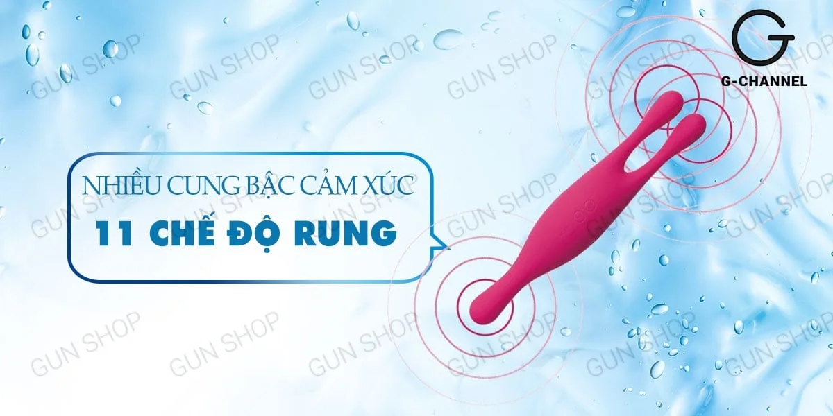 Que rung Svakom Marin 11 chế độ sạc điện Siêu kích thích — Que rung dùng pin lithium polymer dung lượng 500mAh, có thể