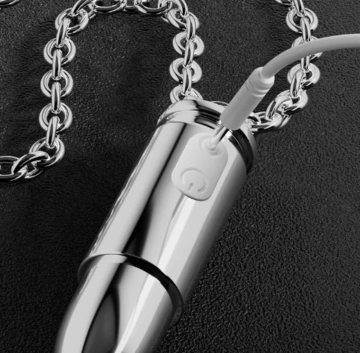 trứng rung hình viên đạn mạ inox bạc vàng có rung điều khiển từ xa Trứng rung inox viên đạn COC SWAVE Ms-271 dây đeo cổ siêu — Pin lithium sạc qua USB, dễ sạc, tốc độ nhanh và kiểu sạc