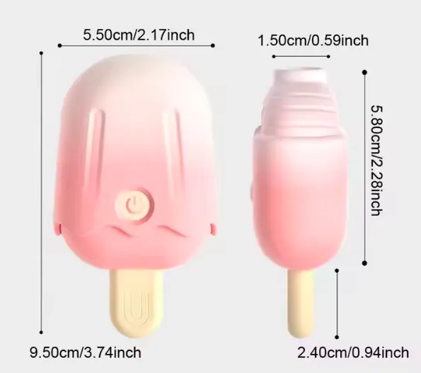 Trứng rung hút mini Suction Ice Lolly nguỵ trang hình que kem massage điểm G Trứng rung hút mini Suction Ice Lolly nguỵ trang hình que kem massage điểm G