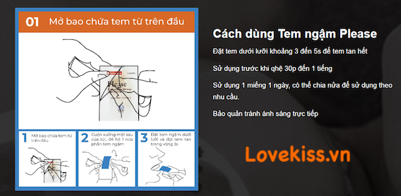 Tem ngậm Please 100mg Hàn Quốc tăng cường sinh lý nam chống — Tính tiện lợi và thiết kế tinh tế