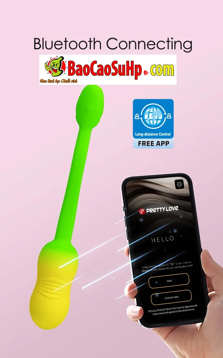 Hình ảnh giới thiệu Trứng rung điều khiển APP Global Prettylove Silicone Poulsen Đậu thần BI-300129HP 6