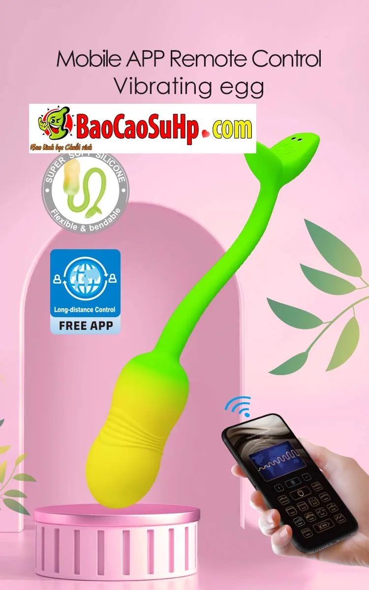 Hình ảnh giới thiệu Trứng rung điều khiển APP Global Prettylove Silicone Poulsen Đậu thần BI-300129HP 1