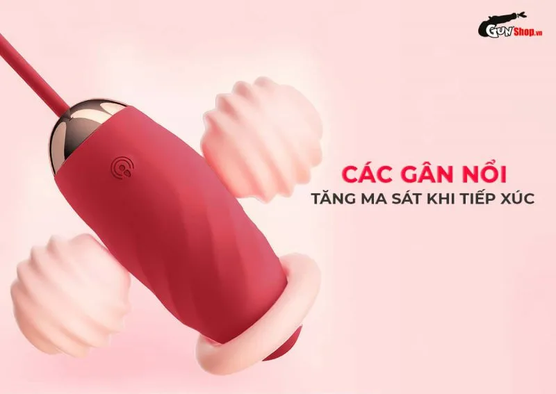Galaku Kiya Charmed II kích thích khoái cảm nhờ đường gân nổi ở thân trứng rung