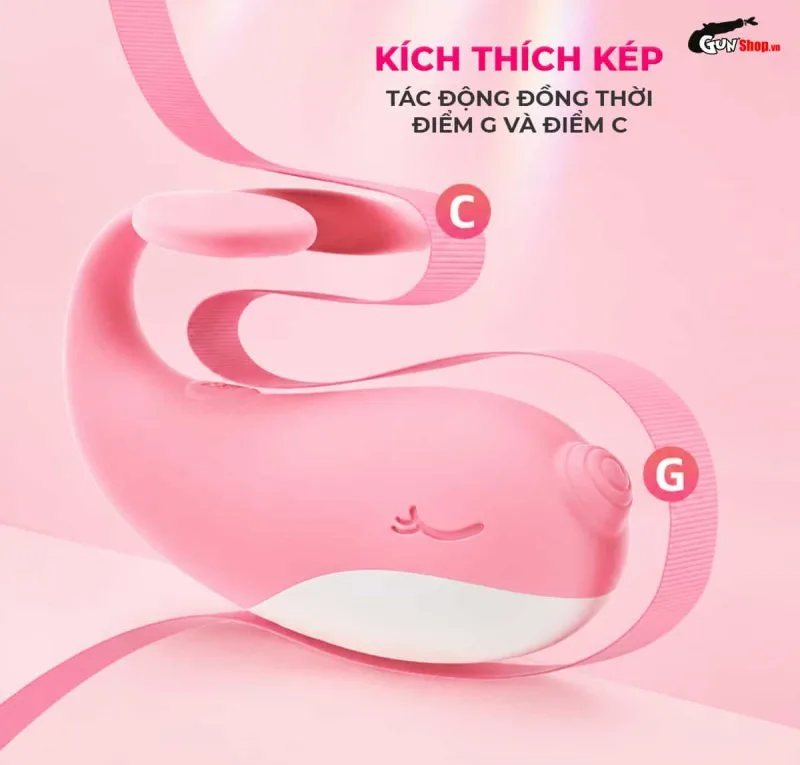 Galaku Whale Mini&amp;nbsp; có thể kích thích điểm G và C cùng lúc