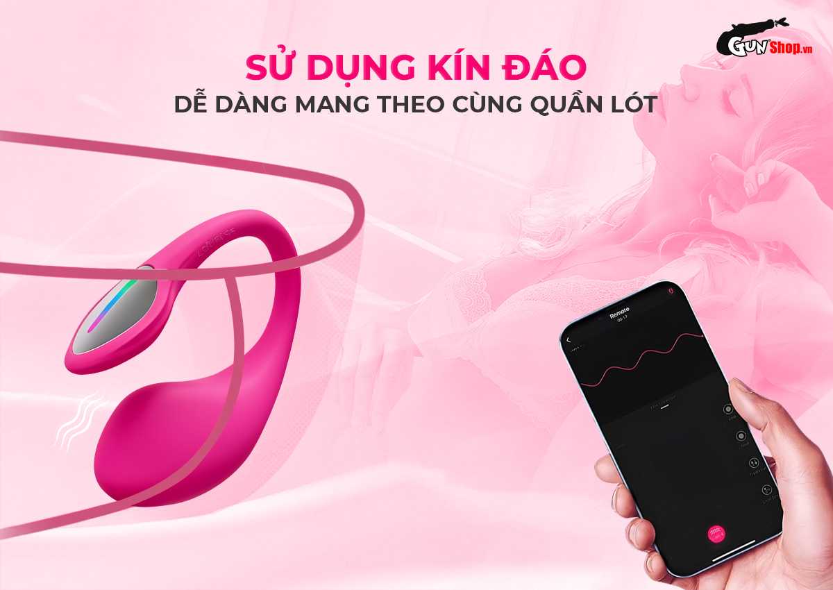 Trứng rung cao cấp Lovense Lush Mini không dây điều khiển — Sử dụng kín đáo khi đặt trong quần lót tại nơi công cộng