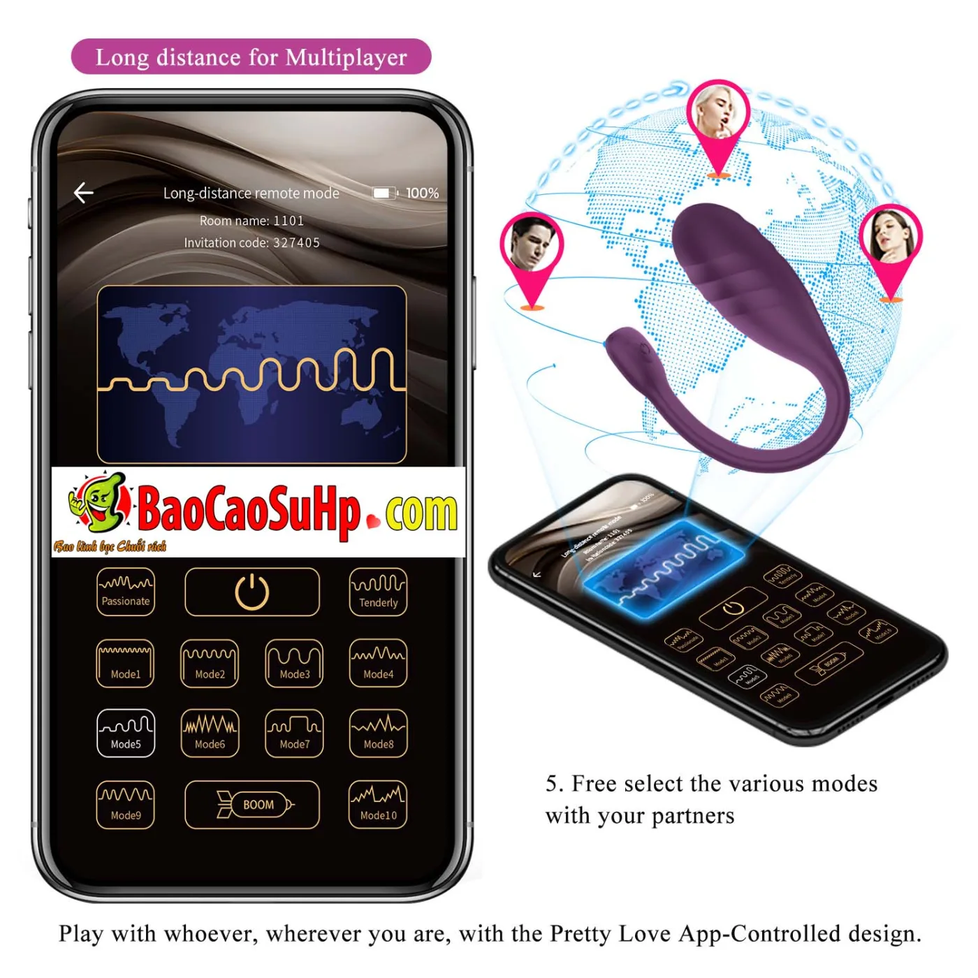 Trứng rung PRETTY LOVE APP Leviathan nhỏ gọn hiện đại nòng — hình 20