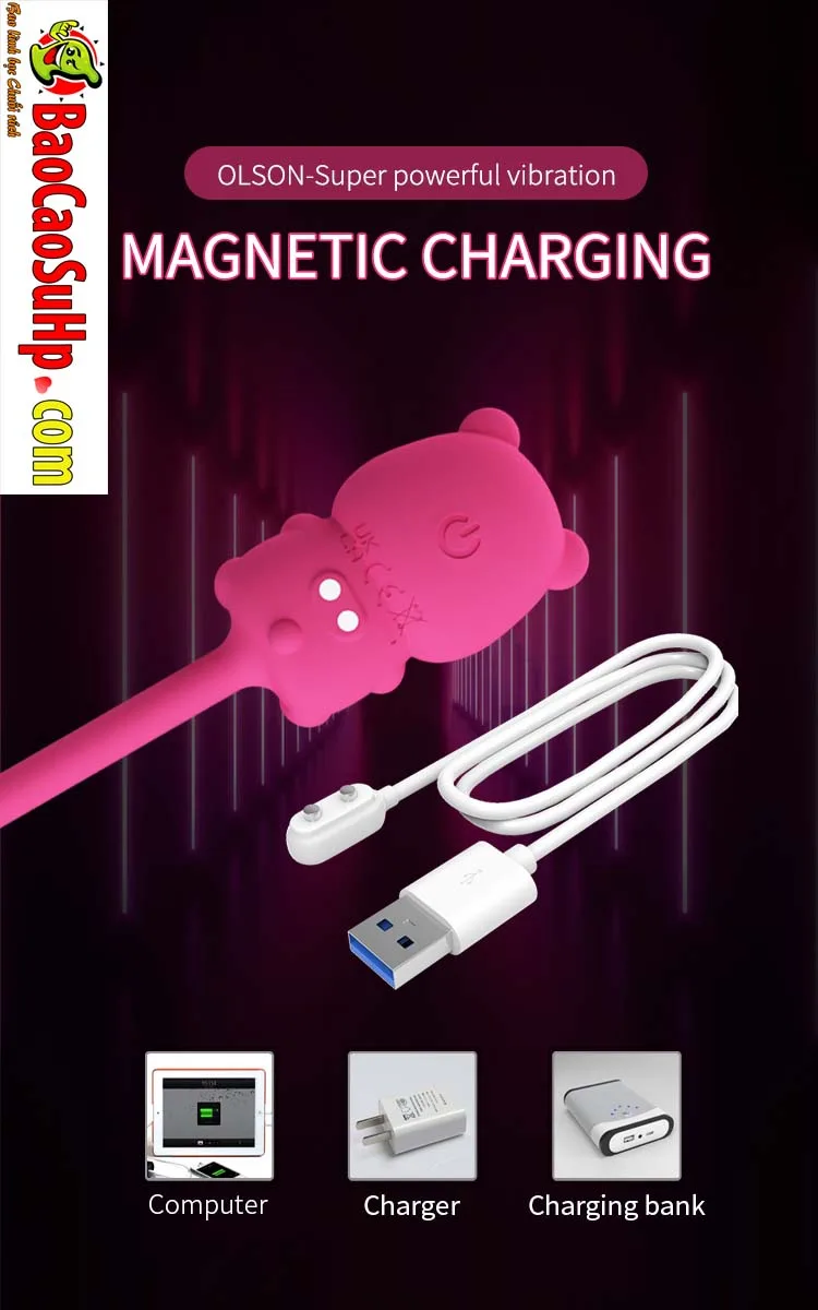 Trứng rung Prettylove Silicone Gấu Olson BI-300141: rung — hình 22