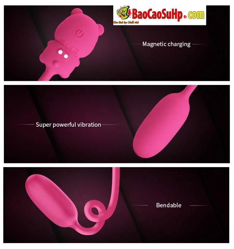 Trứng rung Prettylove Silicone Gấu Olson BI-300141: rung — hình 13