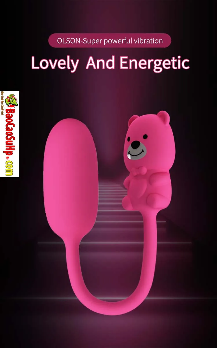 Trứng rung Prettylove Silicone Gấu Olson BI-300141: rung — hình 14
