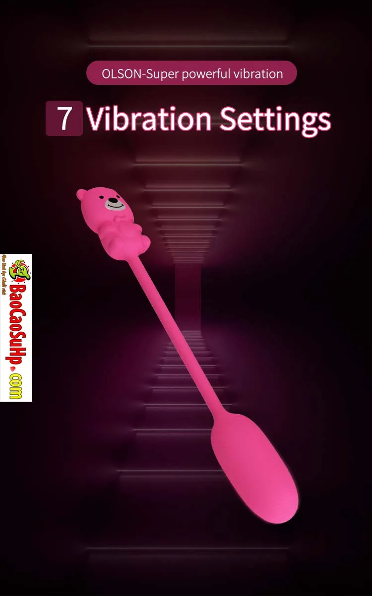 Trứng rung Prettylove Silicone Gấu Olson BI-300141: rung — 7 chế độ rung – từ nhẹ nhàng đến mạnh rõ rệt