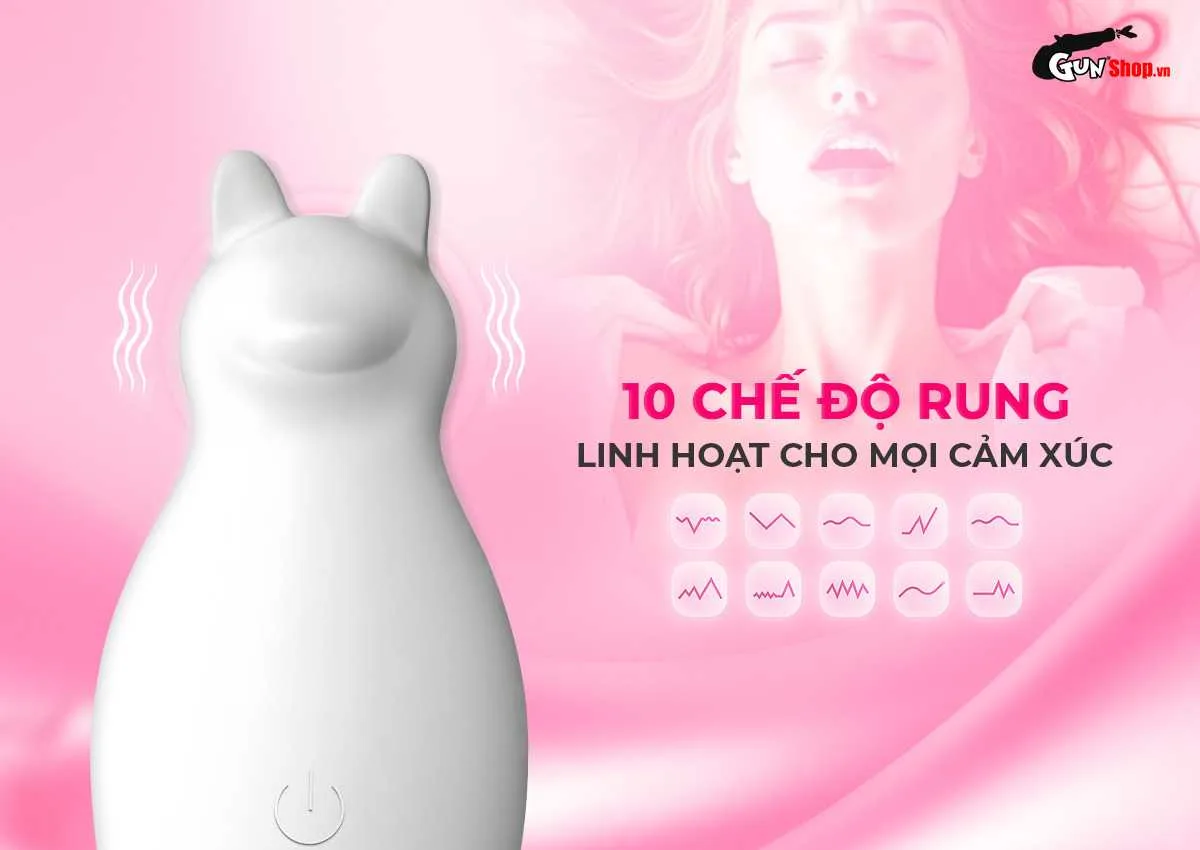 Trứng rung Lilo Fox hình cáo độc đáo kích thích cực đỉnh — 10 chế độ rung linh hoạt cho mọi cảm xúc