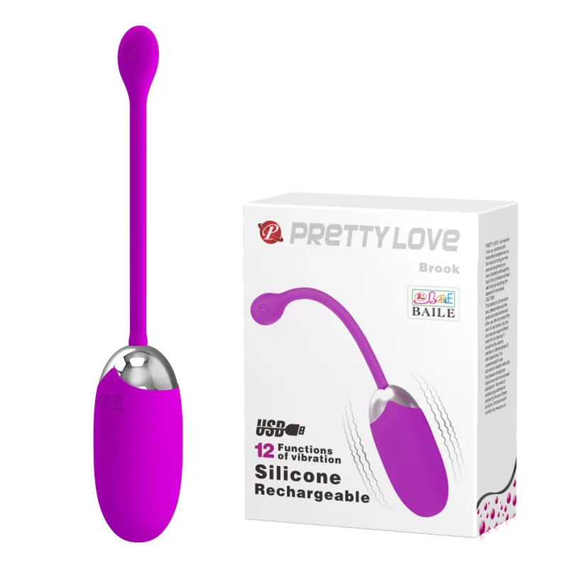 Trứng rung Pretty Love Brook cao cấp điều khiển đuôi kích — Trứng Rung Tình Yêu Pretty Love Brook – 12 Chế Độ Rung Mạnh