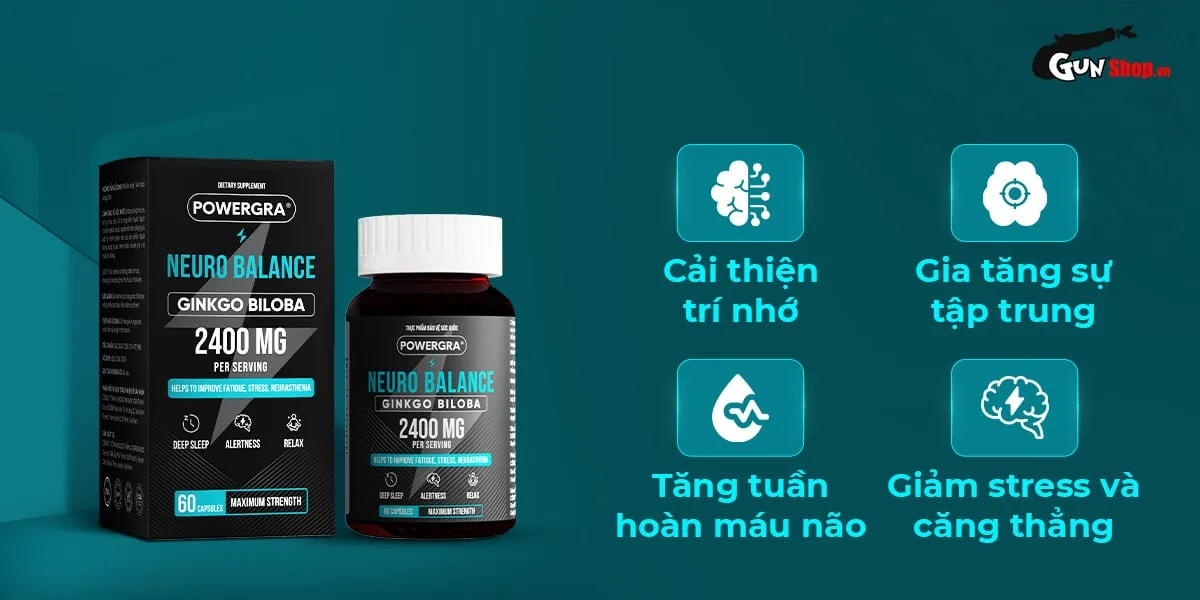 Viên uống Powergra Neuro Balance tăng cường trí nhớ, bổ não — Thành phần tự nhiên quý giá