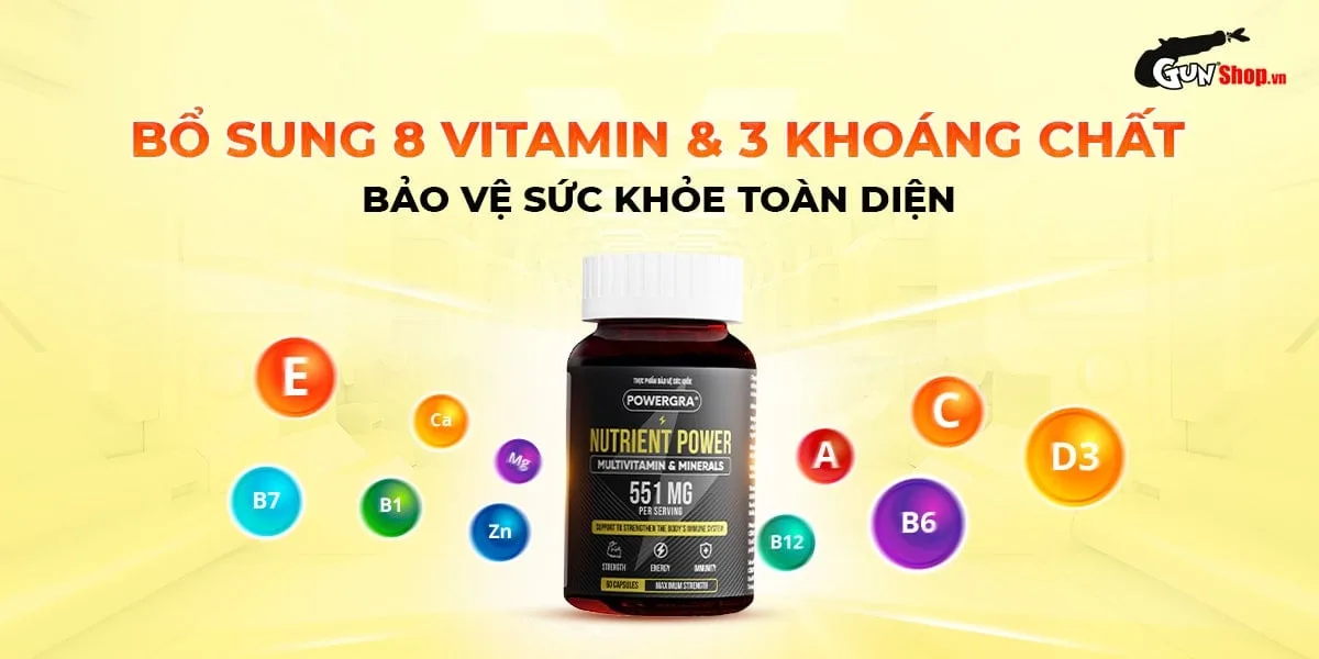 Powergra Nutrient Power 60 viên bổ sung vitamin khoáng — hình 2