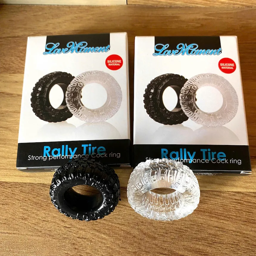 Bộ 2 vòng đeo dương vật Love Moment Rally Tire hình lốp xe — Thiết kế ôm sát, co giãn linh hoạt