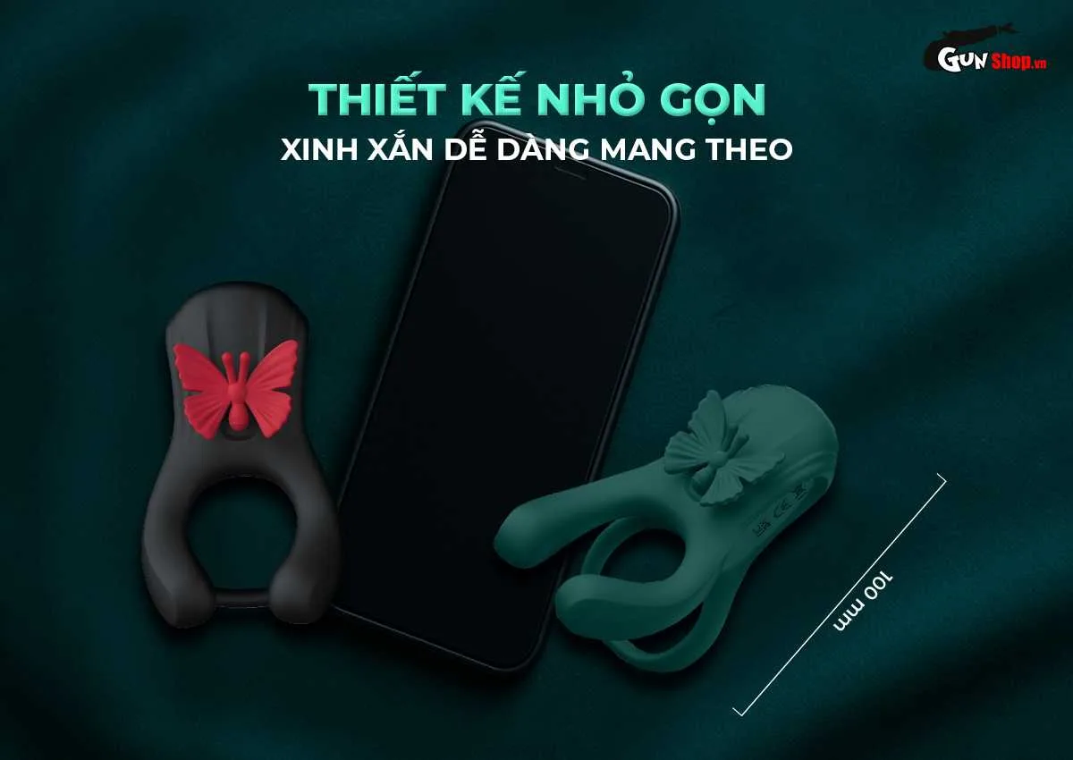 Vòng rung đôi Butterfly Ring 2 cánh bướm siêu kích thích phê — Thiết kế nhỏ gọn ôm sát, gợi cảm đến từng chi tiết