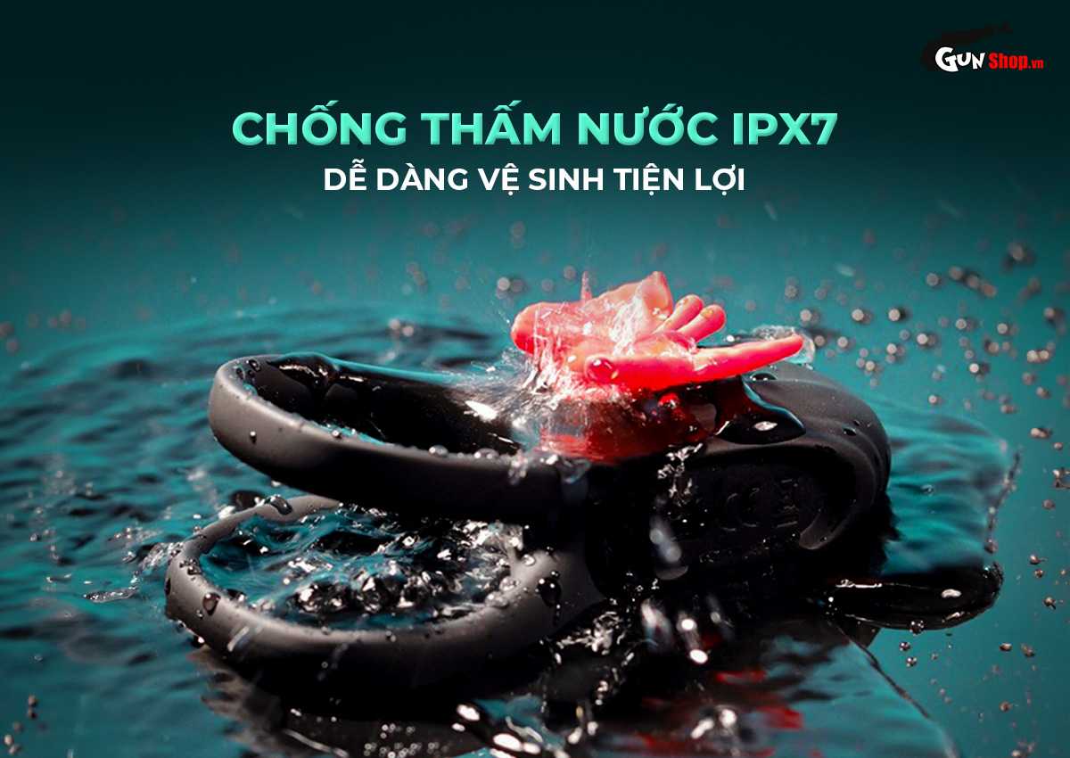 Vòng rung đôi Butterfly Ring 2 cánh bướm siêu kích thích phê — Dễ dàng vệ sinh nhờ chống thấm nước IPX7