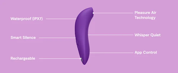 We-Vibe Melt 2 Máy Kích Thích Âm Vật Sóng Khí Cao Cấp Điều Khiển Qua App We-Vibe Melt 2 Máy Kích Thích Âm Vật Sóng Khí Cao Cấp Điều — Thiết kế mỏng – Hoàn hảo cho sử dụng cùng bạn tình