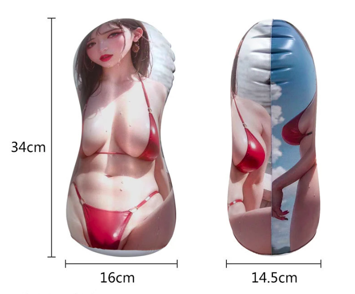 Gối bơm hơi hình nửa người mặc bikini có âm đạo giả tháo rời cho nam giới thủ dâm Gối bơm hơi hình nửa người mặc bikini có âm đạo giả tháo rời cho nam giới thủ dâm
