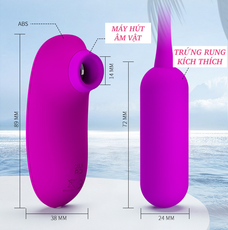 Pretty Love Curupira Trứng Rung & Máy Hút Âm Vật 2 Trong 1 Có Remote Pretty Love Curupira Trứng Rung & Máy Hút Âm Vật 2 Trong 1 Có Remote