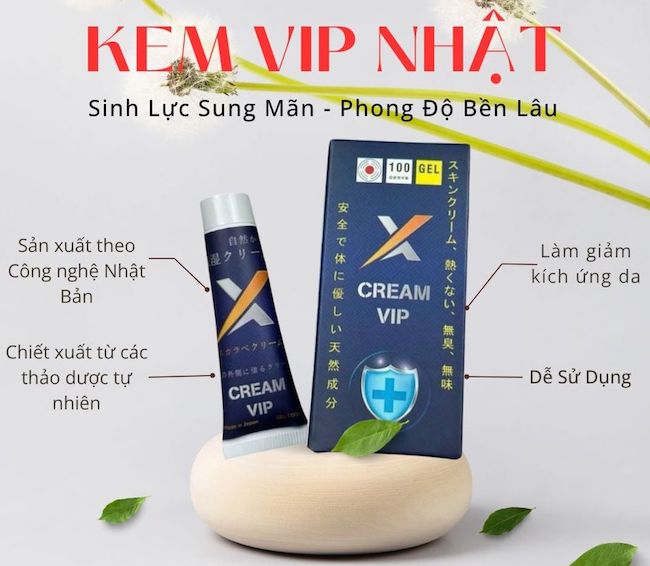 Bảng giá Kem Vip Xanh Cream Vip Nhật Bản Chính Hãng – Hỗ Trợ Nam Giới Lâu Ra có tốt không?