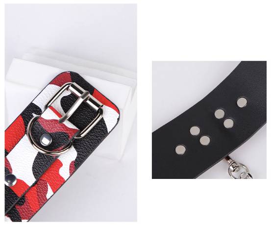 Còng tay bạo dâm bằng da PU họa tiết Camouflage