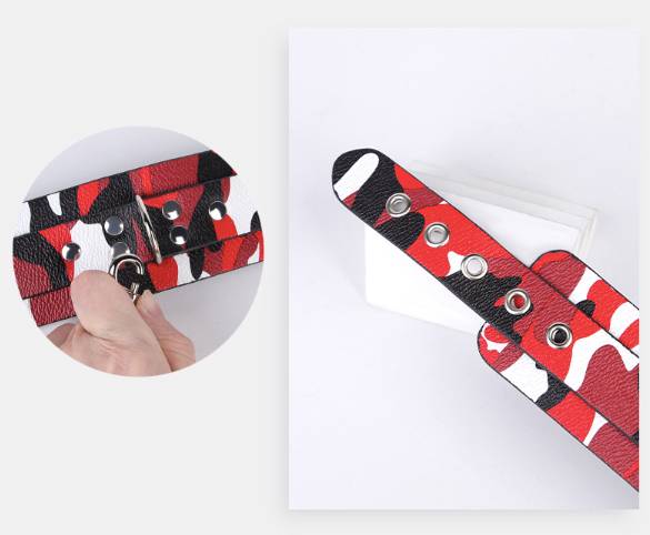 Còng tay bạo dâm bằng da PU họa tiết Camouflage