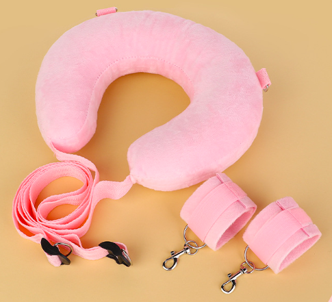 Bộ trói tay chân cổ gối chữ U đệm bông cao cấp BDSM